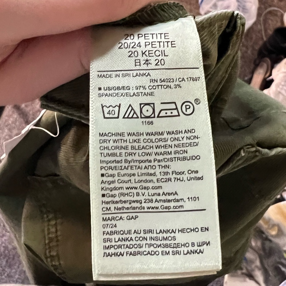 NWT Gap High Rise Stride Ankle Khaki Olive Green - Picture 11 of 11